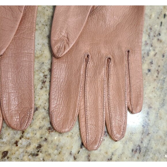 Vintage Mark Cross Gloves Women’s Size S Brown Soft Leather Button Wrist main image 9